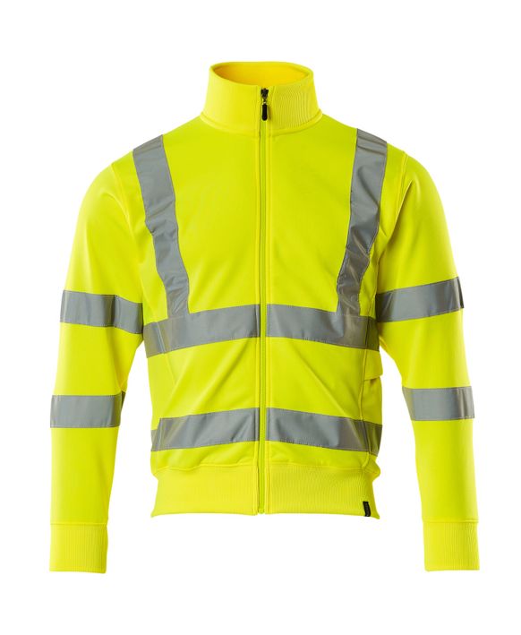 Sweatshirt mit Reißverschluss SAFE CLASSIC hi-vis gelb