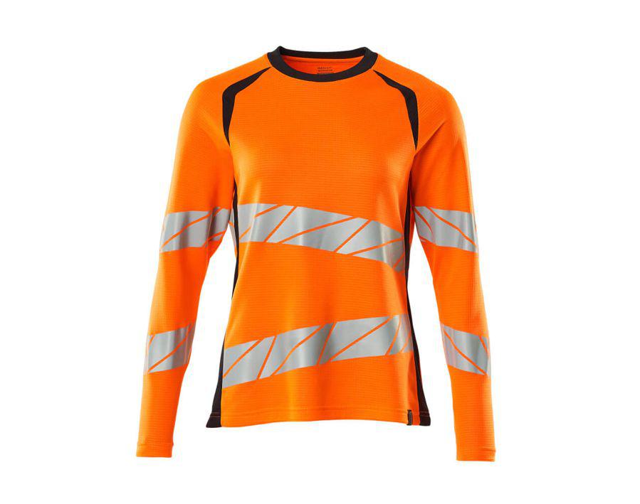 T-Shirt, Langarm ACCELERATE SAFE hi-vis orange/schwarzblau