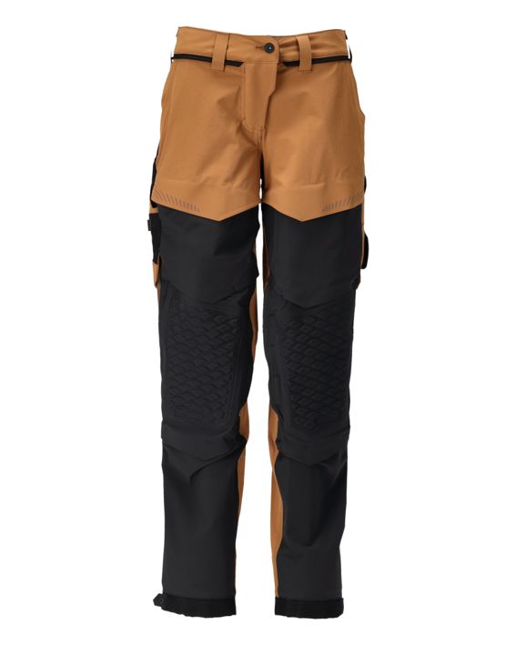 Hose mit Knietaschen CUSTOMIZED nussbraun/schwarz
