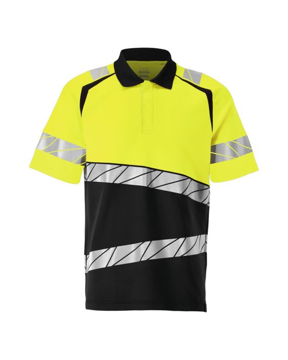 Polo-Shirt ACCELERATE SAFE schwarz/hi-vis gelb