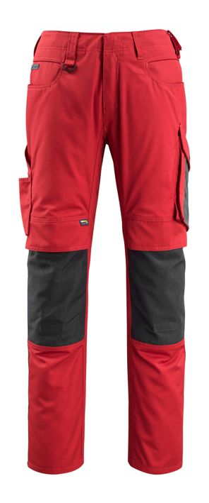 Hose mit Knietaschen UNIQUE rot/schwarz