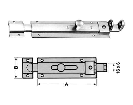 Hangschlossriegel mittel