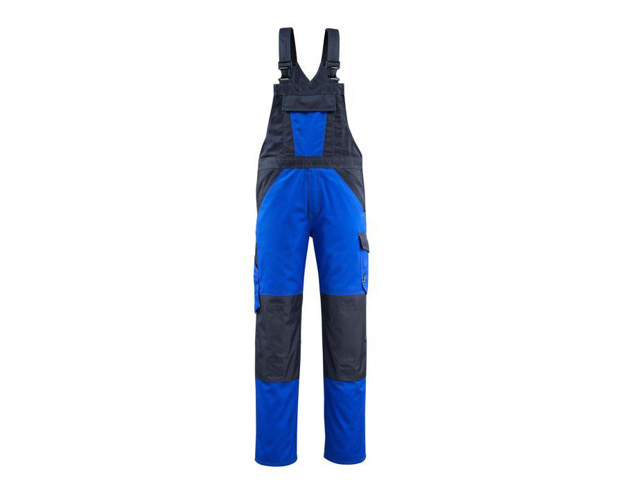 Latzhose mit Knietaschen LIGHT kornblau/schwarzblau