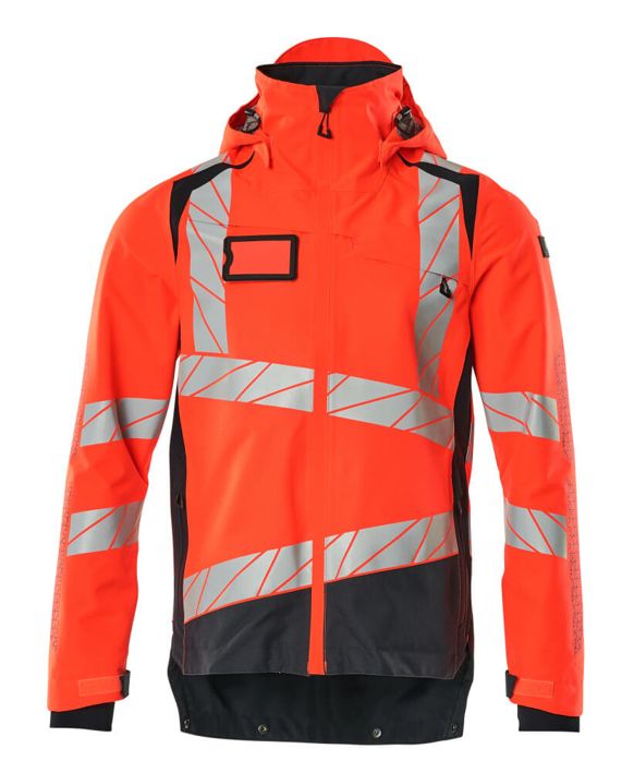 Hard Shell Jacke ACCELERATE SAFE Hi-vis rot/schwarzblau