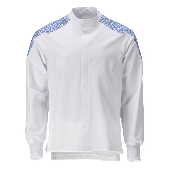 Jacke FOOD & CARE weiss/azurblau