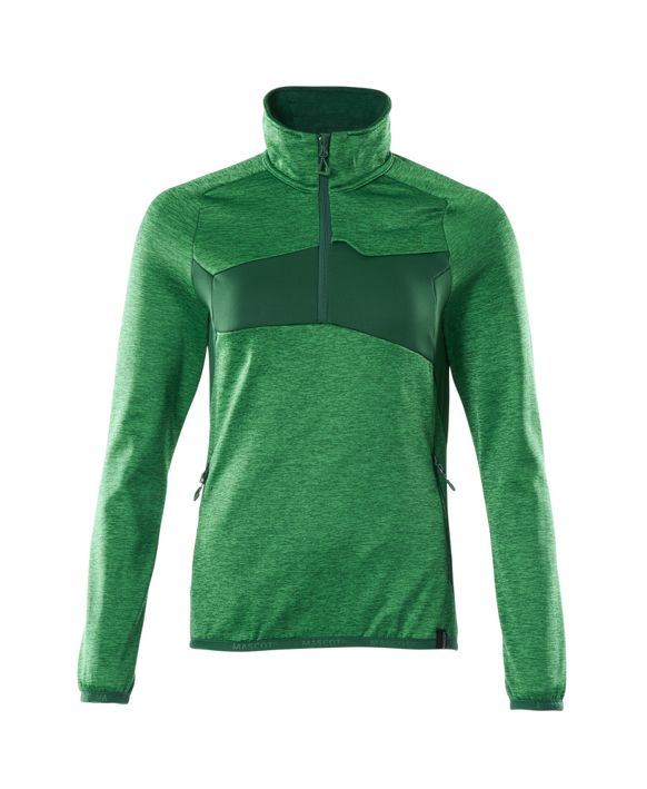 Fleecepullover mit kurzem Reißverschluss ACCELERATE grasgrün/grün