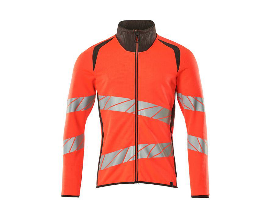 Sweatshirt mit Reißverschluss ACCELERATE SAFE hi-vis rot/dunkelanthrazit