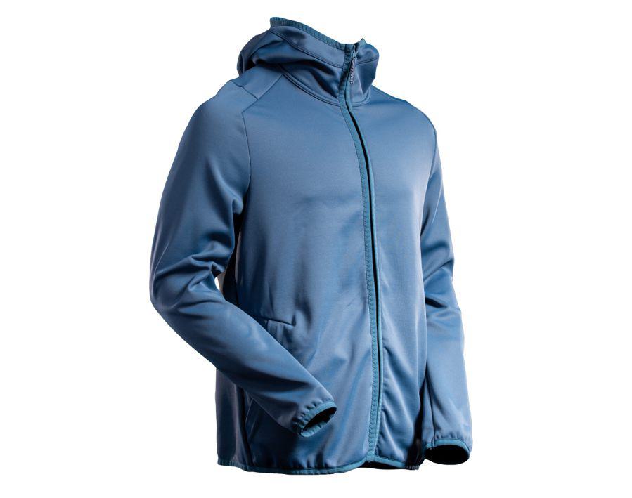Fleecepullover mit Kapuze CUSTOMIZED steinblau