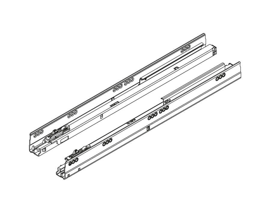 Korpusschiene links/rechts mit BLUMOTION TANDEMBOX Antaro 
