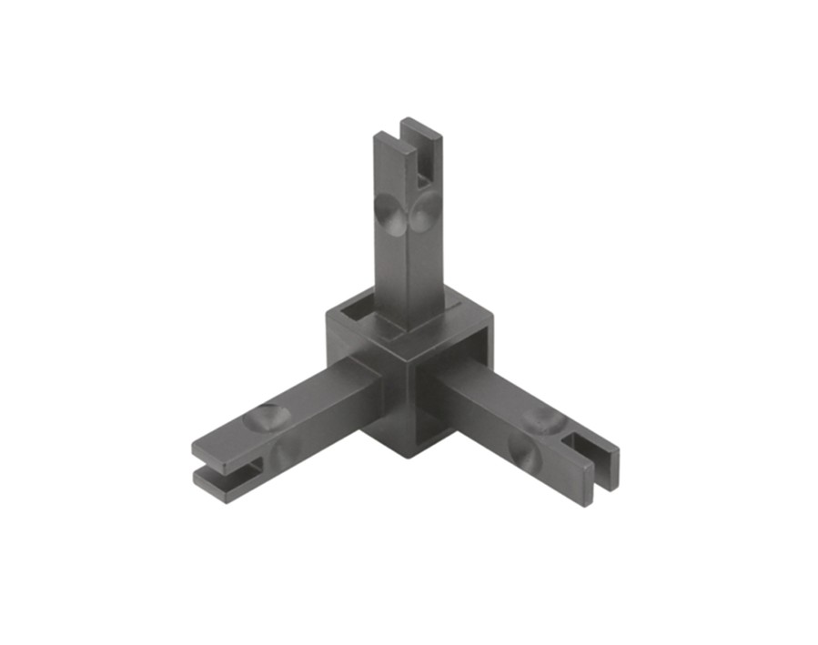 Cadro Verbindungsknoten 3-fach 3D Edelstahl Optik