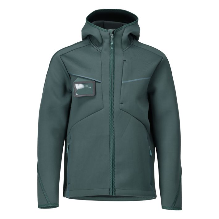 Soft Shell Jacke mit Kapuze CUSTOMIZED waldgrün