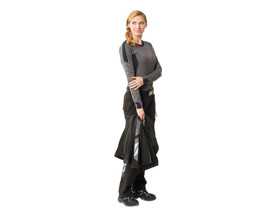 T-Shirt, Langarm ACCELERATE dunkelanthrazit/schwarz