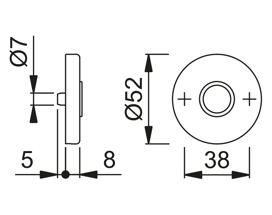 Drückerrosetten-Paar E42KV 