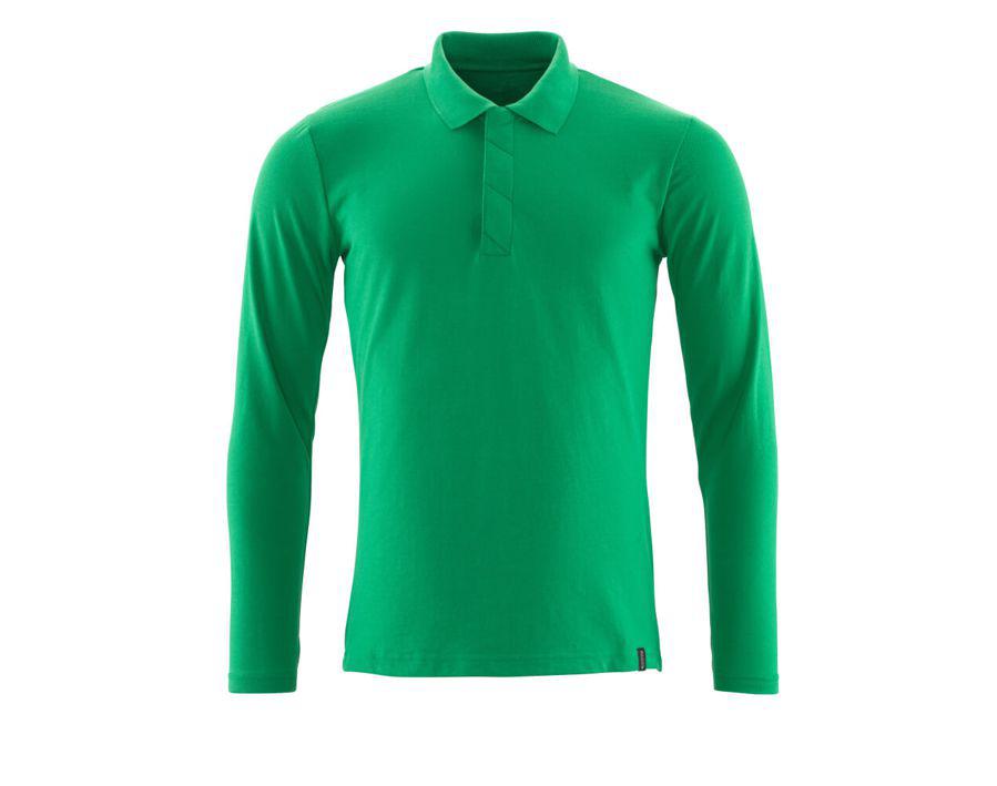 Polo-Shirt, Langarm CROSSOVER grasgrün