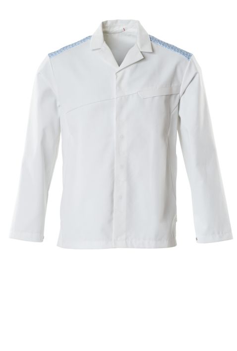 Jacke FOOD & CARE weiss/azurblau