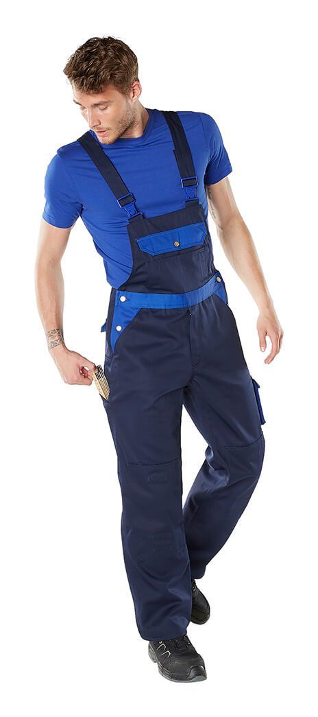 Latzhose mit Knietaschen IMAGE marine/kornblau