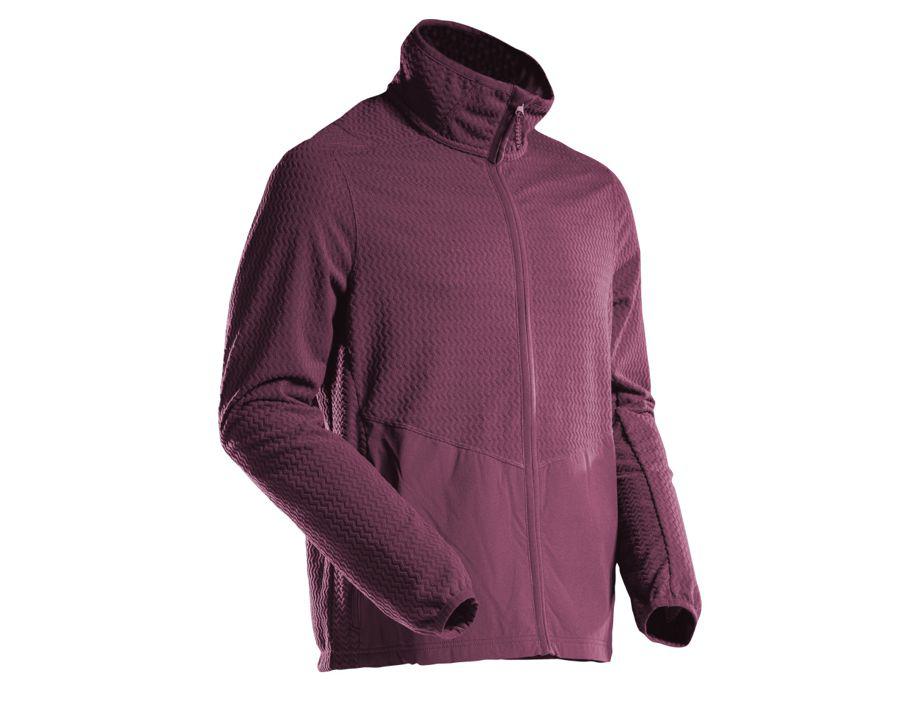 Microfleece Pullover mit Reißverschluss CUSTOMIZED bordeaux