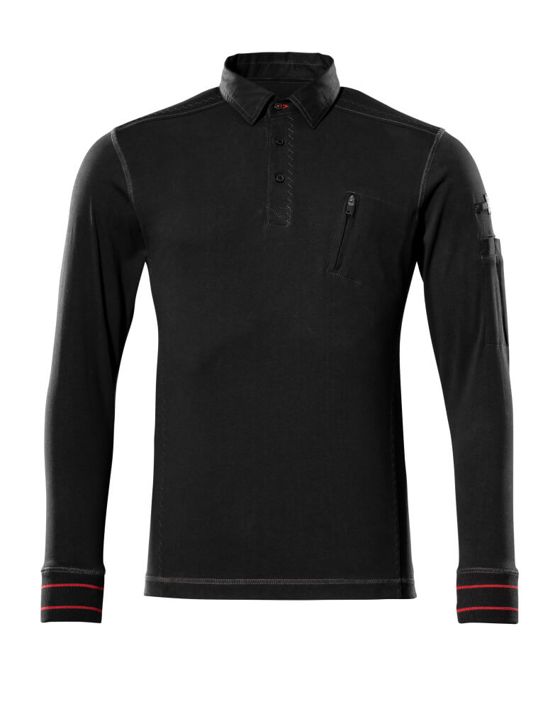 Polo-Sweatshirt FRONTLINE schwarz