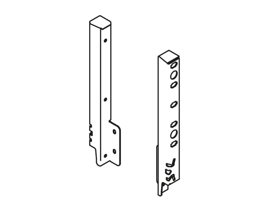 Rückwandverbinder-Set für Holz-/Aluminiumrückwände ArciTech Höhe 250 mm