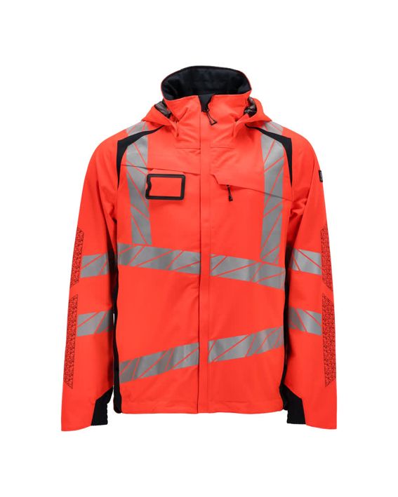 Hard Shell Jacke ACCELERATE SAFE Hi-vis rot/schwarzblau