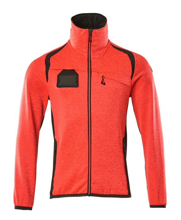 Fleecepullover mit Reißverschluss ACCELERATE SAFE hi-vis rot/dunkelanthrazit