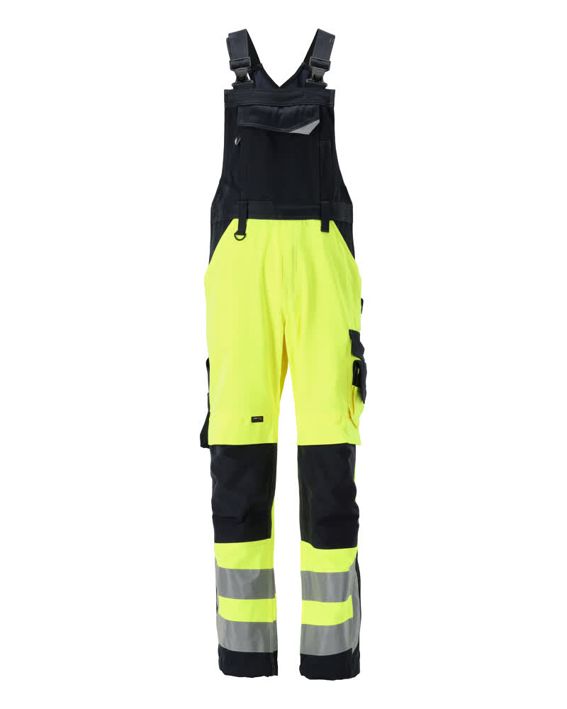 Latzhose mit Knietaschen SAFE SUPREME hi-vis gelb/schwarzblau