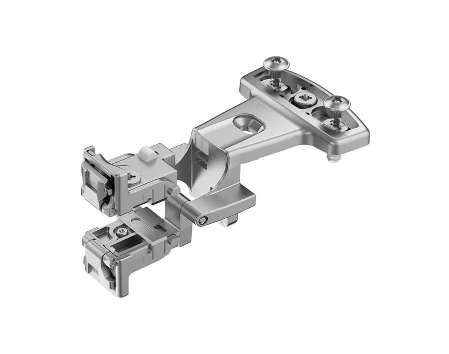 Eingelenkscharnier für Endlosbauweise, 19 mm Seiten und Türen, Lochreihe 32 mm Selekta Pro 2000