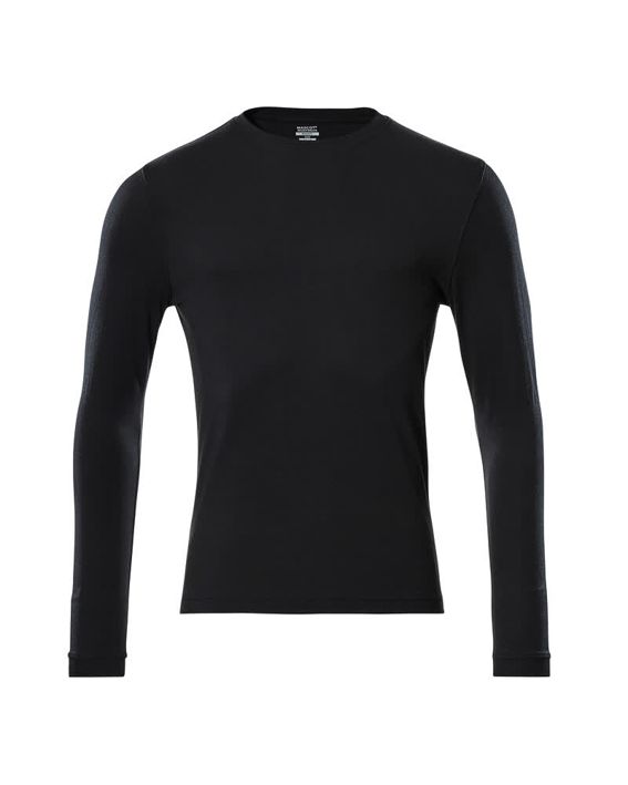 T-Shirt, Langarm CROSSOVER vollschwarz