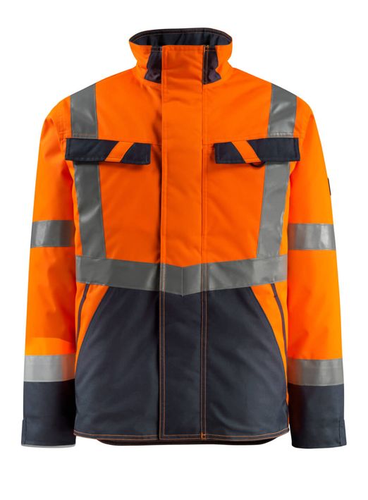 Winterjacke SAFE LIGHT hi-vis orange/schwarzblau