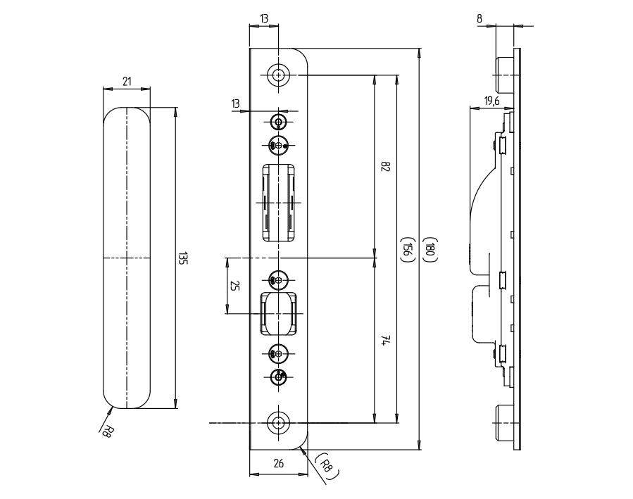 Schließblech FSB 3630-434Q/41L
