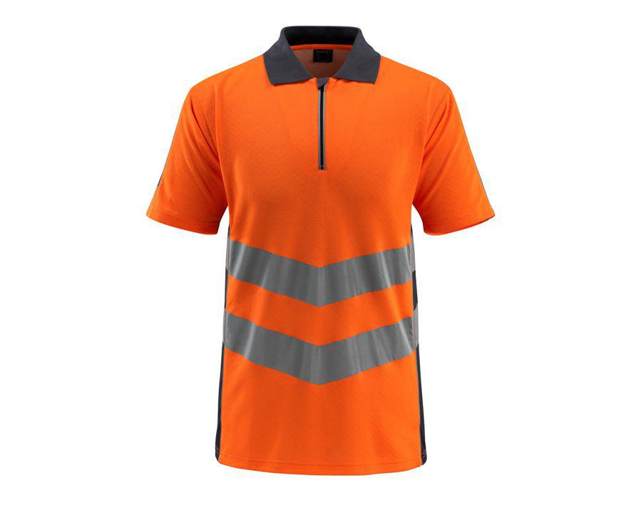 Polo-Shirt SAFE SUPREME hi-vis orange/schwarzblau