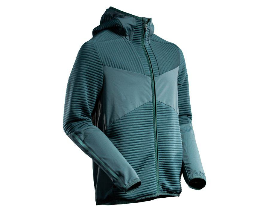 Fleece Kapuzensweatshirt mit Reißverschluss CUSTOMIZED waldgrün