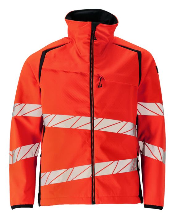Soft Shell Jacke ACCELERATE SAFE Hi-vis rot/schwarzblau