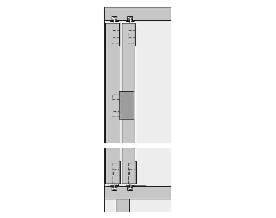 HETTICH SlideLine 55 Plus für einliegende Türen