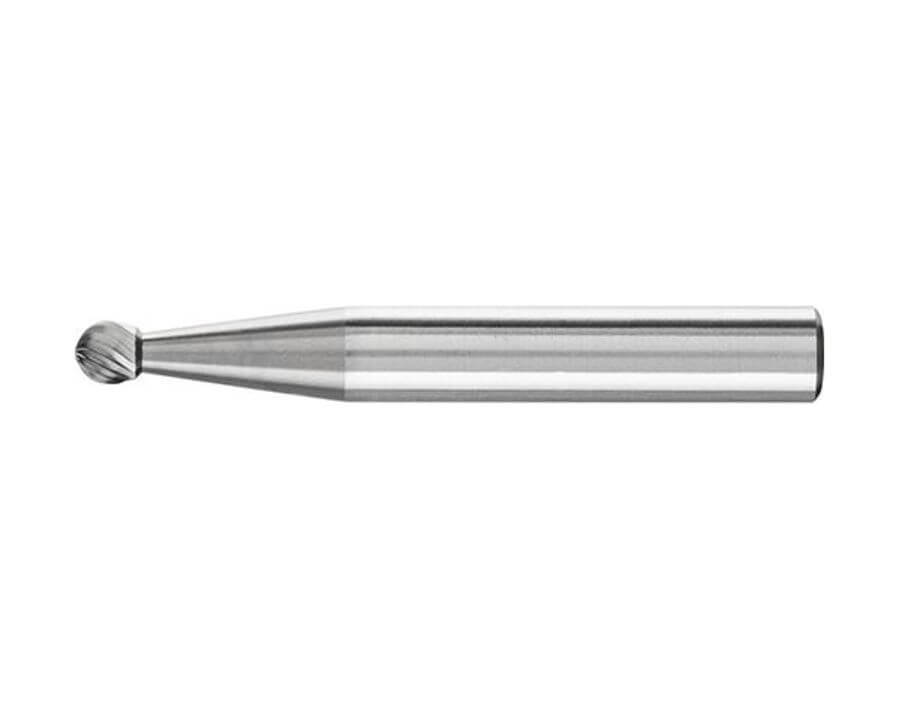 Hartmetallfrässtift (Rotorfräser) DIN 8033 – Schaft-Ø 6 mm, Kugelform KUD, Zahnung 5