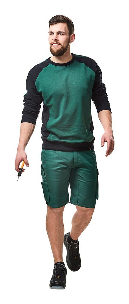 Sweatshirt UNIQUE weiss/dunkelanthrazit
