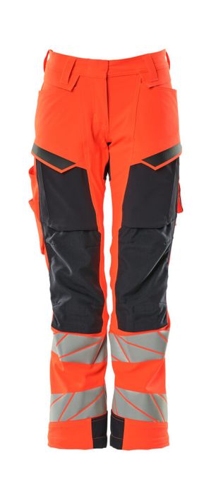 Hose mit Knietaschen ACCELERATE SAFE Hi-vis rot/schwarzblau