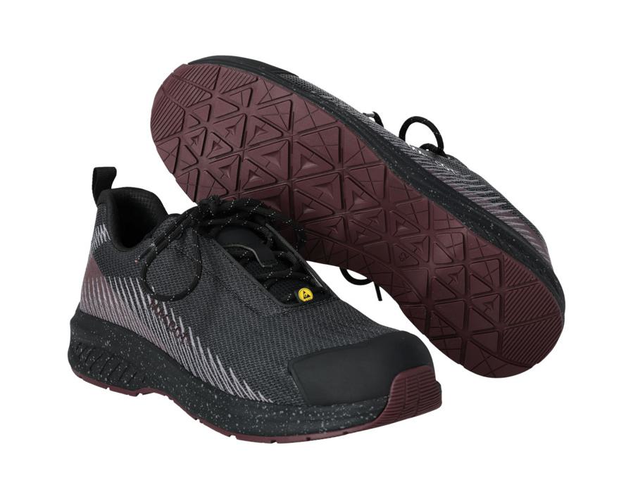 Sicherheitshalbschuh FOOTWEAR CUSTOMIZED Anthrazitgrau/bordeaux