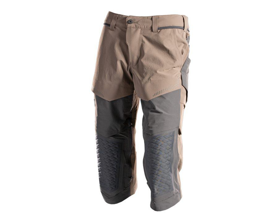 Dreiviertel-Hose mit Knietaschen CUSTOMIZED dunkles sandbeige/anthrazitgrau
