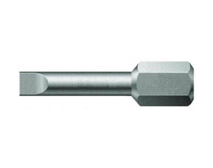 Bit für Schlitzschrauben 1/4", ähnlich DIN 3126 C 6,3, zähhart, mit Torsionsbreich