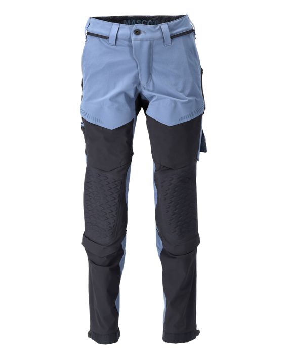 Hose mit Knietaschen CUSTOMIZED steinblau/schwarzblau