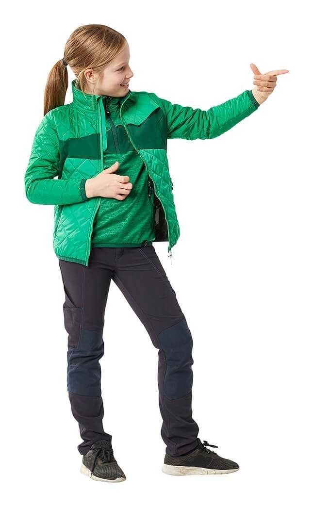 Fleecepullover für Kinder ACCELERATE dunkelanthrazit/schwarz