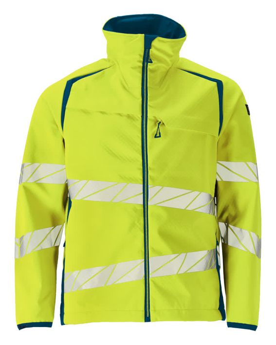 Soft Shell Jacke ACCELERATE SAFE hi-vis gelb/dunkelpetroleum