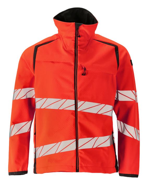 Soft Shell Jacke ACCELERATE SAFE hi-vis rot/dunkelanthrazit