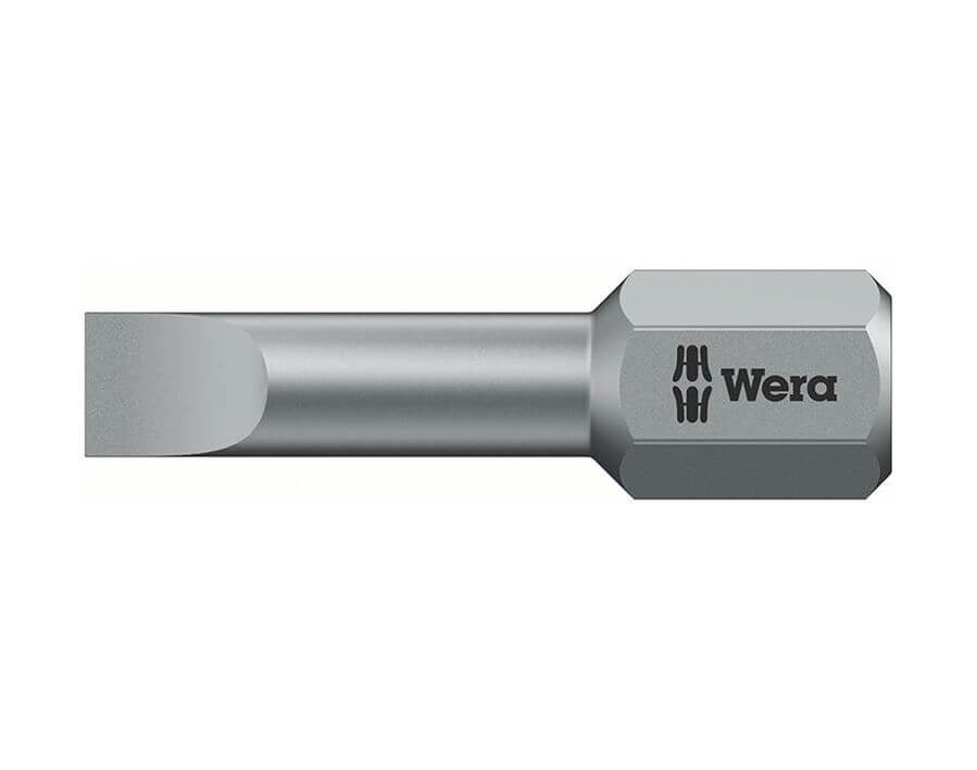 Bit für Schlitzschrauben 1/4", ähnlich DIN 3126 C 6,3, zähhart, mit Torsionsbreich