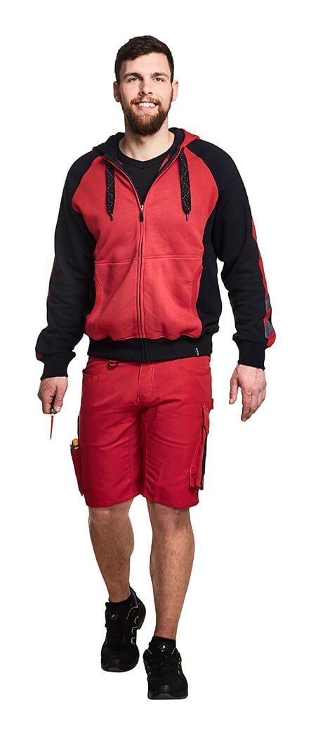 Kapuzensweatshirt mit Reißverschluss UNIQUE dunkelanthrazit/schwarz