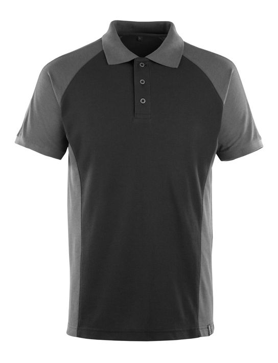 Polo-Shirt UNIQUE schwarz/dunkelanthrazit