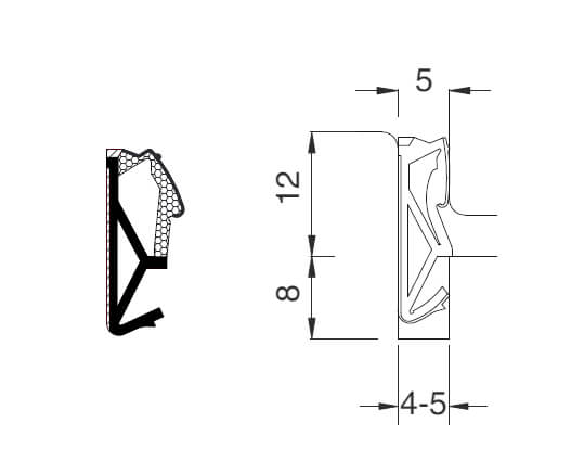 Geschäumte Fensterdichtung SP812