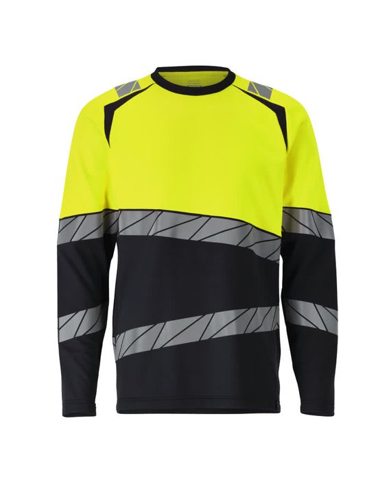 T-Shirt, Langarm ACCELERATE SAFE schwarz/hi-vis gelb