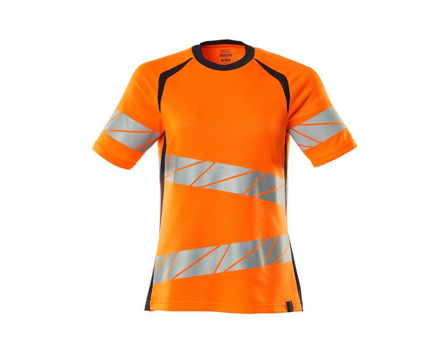T-Shirt ACCELERATE SAFE hi-vis orange/schwarzblau